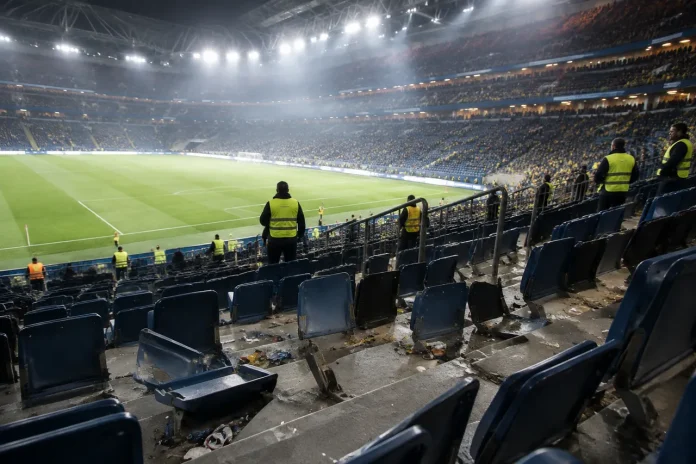 UEFA ar putea sancționa România după incidentele suporterilor la meciul cu Suedia